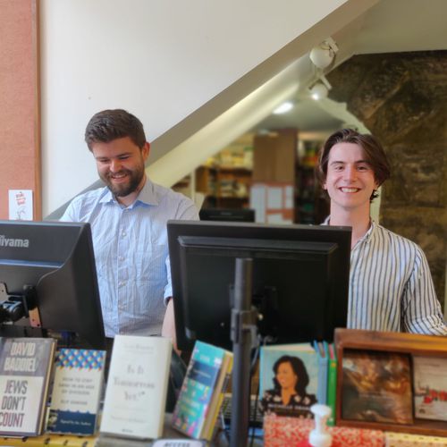 Seasoned booksellers James (left) and Duncan (right)