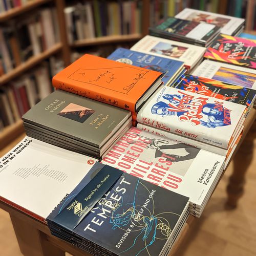 A table full of poetry